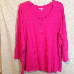 Dark pink long sleeve tee by Woman Within size 34/36